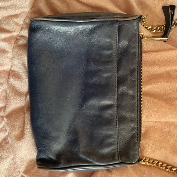Michael Kors Navy Leather Crossbody Bag - Picture 5 of 6